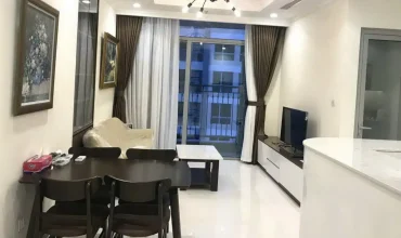 Cho thuê Vinhomes Central Park 2 phòng ngủ lầu cao Landmark 5 đủ nội thất