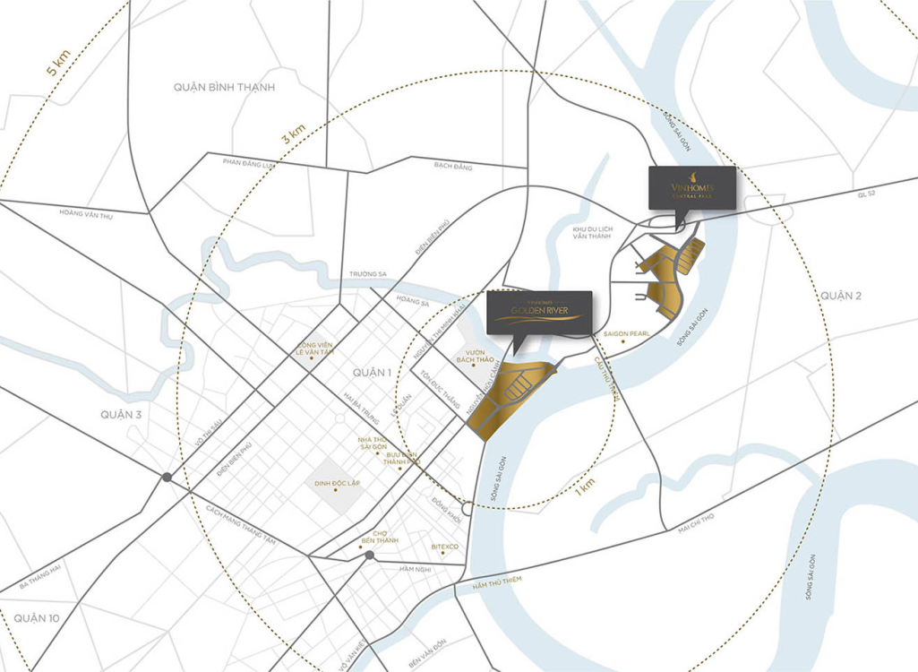 VỊ TRÍ Vinhomes Golden River Bason